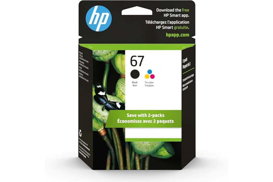 HP 67 Black/Tri-color Ink Cartridges